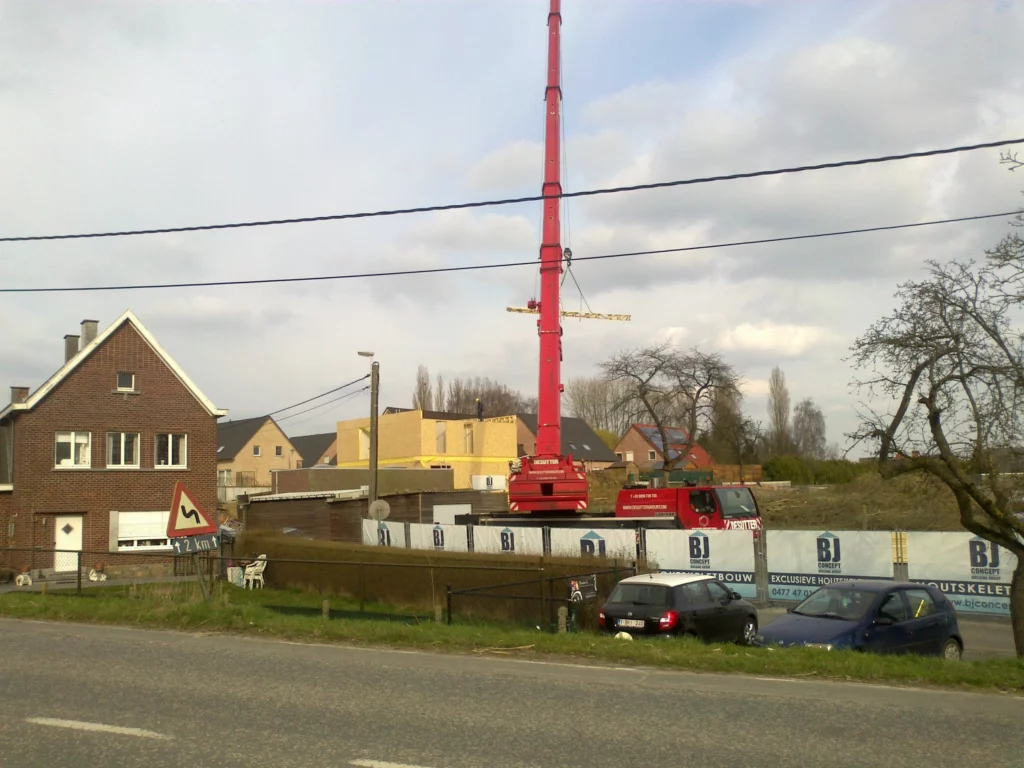 Montage prefab houtskeletbouw